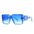 Tide Retro Oversized Frame Sunglasses Wide Leg Sunglasses Male