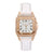 TikTok Internet Popular Women's Watch Fashionable Square Case Women's Quartz Watch Square Diamond Belt Small Square Watch Set Wristwatch