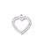 Titanium Steel Artificial Rhinestones 18K Gold Plated Heart Shape Pendant