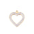 Titanium Steel Artificial Rhinestones 18K Gold Plated Heart Shape Pendant