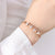 Tropical Heart Shape Titanium Steel Plating Zircon 18k Gold Plated Bracelets