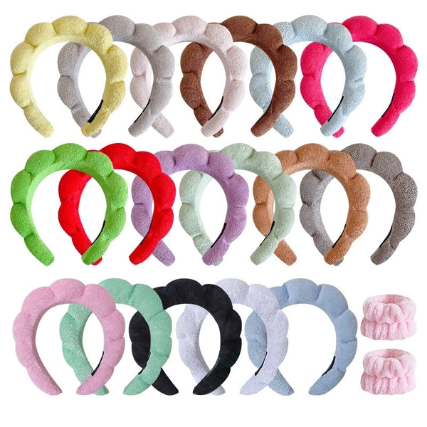 Twist Sponge High Skull Top Headband Wristband Towel Velvet Twist Headband Female Face Washing Head Buckle Hair Accessories