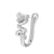 U-shaped Rabbit Spider Butterfly Copper Inlaid Zircon Nose Ring Piercing-free Jewelry