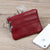 Unisex All Seasons Leather Solid Color Fashion Square Zipper Small Wallet