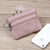 Unisex All Seasons Leather Solid Color Fashion Square Zipper Small Wallet