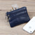 Unisex All Seasons Leather Solid Color Fashion Square Zipper Small Wallet