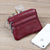 Unisex All Seasons Leather Solid Color Fashion Square Zipper Small Wallet