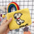 Unisex Animal Cartoon Wool Felt Zipper Wallets