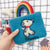 Unisex Animal Cartoon Wool Felt Zipper Wallets