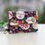 Unisex Animal Color Block Flower Canvas Sewing Thread Flip Cover Coin Purses