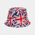 Unisex Basic American Flag Printing Big Eaves Bucket Hat