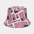 Unisex Basic American Flag Printing Big Eaves Bucket Hat