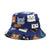 Unisex Basic Cat Flat Eaves Bucket Hat