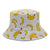 Unisex Basic Cow Pattern Printing Flat Eaves Bucket Hat