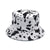 Unisex Basic Cow Pattern Printing Flat Eaves Bucket Hat