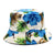 Unisex Basic Cow Pattern Printing Flat Eaves Bucket Hat