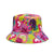 Unisex Basic Graffiti Printing Flat Eaves Bucket Hat