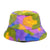 Unisex Beach Color Block Printing Flat Eaves Bucket Hat