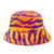 Unisex Beach Color Block Printing Flat Eaves Bucket Hat