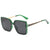 Unisex Casual Basic Fashion Solid Color Resin Square Sunglasses