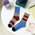 Unisex Casual Color Block Cotton Crew Socks A Pair