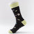 Unisex Casual Color Block Cotton Printing Crew Socks A Pair