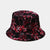 Unisex Casual Color Block Flower Wide Eaves Bucket Hat