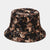 Unisex Casual Color Block Flower Wide Eaves Bucket Hat