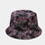 Unisex Casual Color Block Flower Wide Eaves Bucket Hat