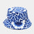 Unisex Casual Color Block Flower Wide Eaves Bucket Hat