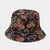 Unisex Casual Color Block Flower Wide Eaves Bucket Hat