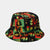 Unisex Casual Color Block Flower Wide Eaves Bucket Hat