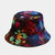 Unisex Casual Color Block Flower Wide Eaves Bucket Hat