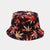 Unisex Casual Color Block Flower Wide Eaves Bucket Hat