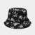 Unisex Casual Color Block Flower Wide Eaves Bucket Hat