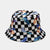 Unisex Casual Color Block Flower Wide Eaves Bucket Hat