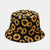 Unisex Casual Color Block Flower Wide Eaves Bucket Hat