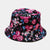 Unisex Casual Color Block Flower Wide Eaves Bucket Hat