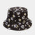 Unisex Casual Color Block Flower Wide Eaves Bucket Hat