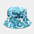 Unisex Casual Color Block Flower Wide Eaves Bucket Hat