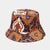 Unisex Casual Color Block Flower Wide Eaves Bucket Hat