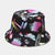 Unisex Casual Color Block Flower Wide Eaves Bucket Hat