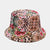 Unisex Casual Color Block Flower Wide Eaves Bucket Hat