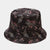 Unisex Casual Color Block Flower Wide Eaves Bucket Hat