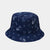 Unisex Casual Color Block Flower Wide Eaves Bucket Hat