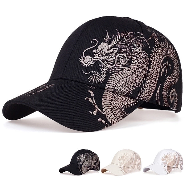 Unisex Casual Dragon Curved Eaves Baseball Cap