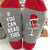 Unisex Casual Letter Snowman Cotton Crew Socks