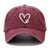 Unisex Casual Modern Style Minimalist Heart Shape Printing Wide Eaves Baseball Cap