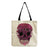 Unisex Casual Punk Skull Shopping Bags