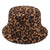 Unisex Casual Minimalist Leopard Wide Eaves Bucket Hat